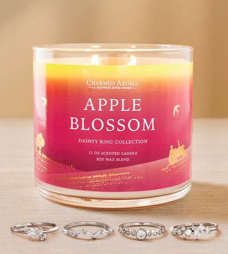 Apple Blossom 2-tahiga küünal üllatusegaApple Blossom 2-tahiga küünal üllatusega
