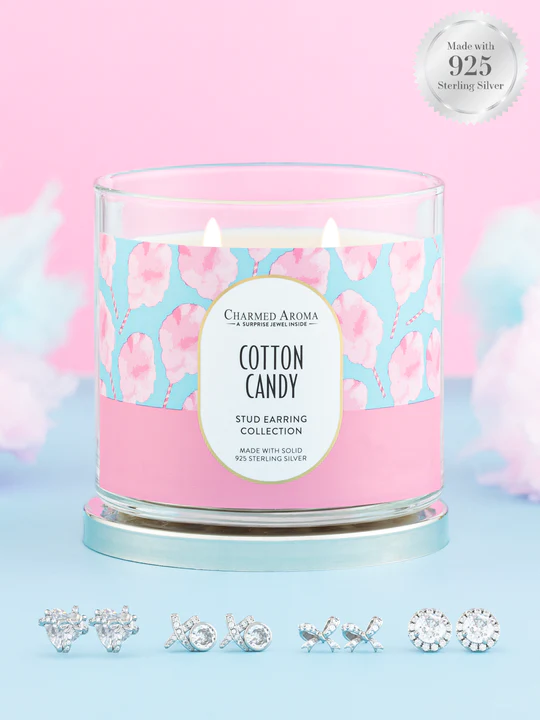 Cotton Candy 2-tahiga küünal ehtega