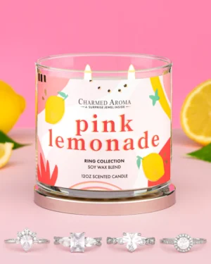 Pink Lemonade 2-tahiga küünal ehtega
