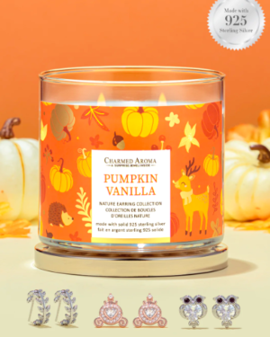 Pumpkin Vanilla küünal hõbedast ehtega